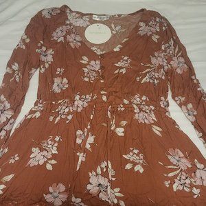 Esther & Co Rust Floral dress